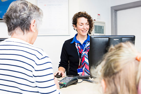 Wightlink staff at Ticket Office
