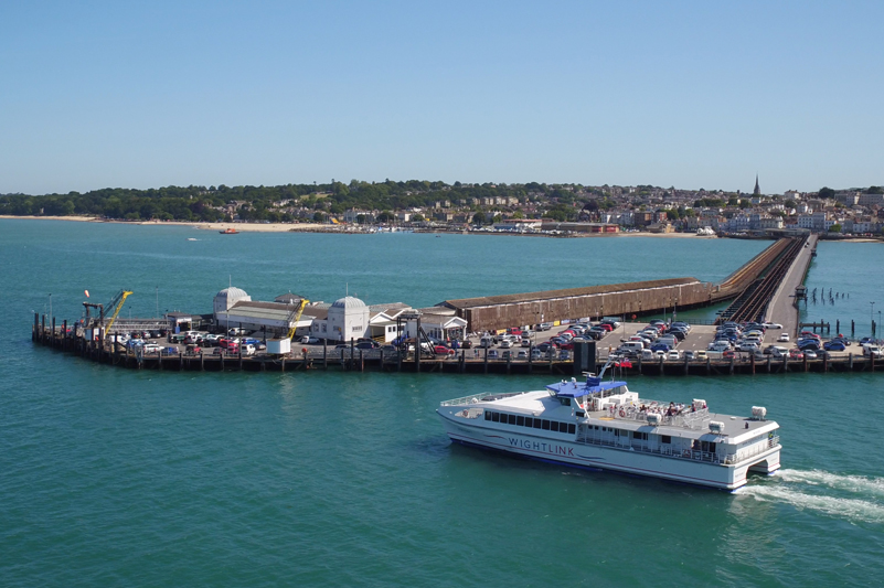 Wightlink FastCat nears Ryde Pier Head