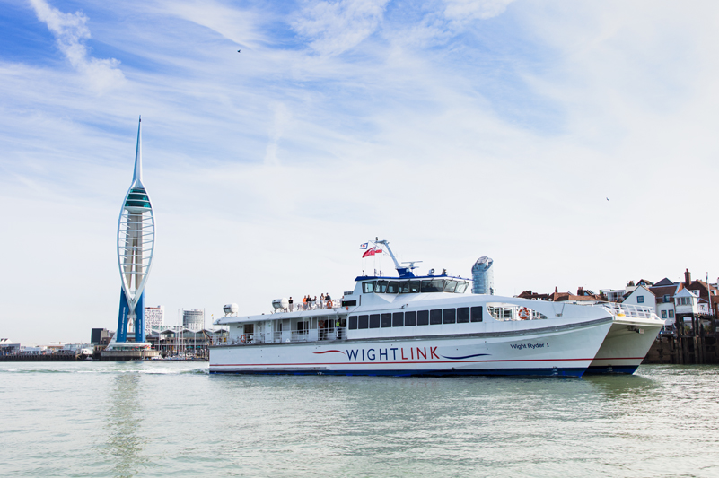 Wight Ryder FastCat in Portsmouth Harbour