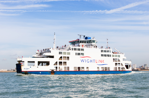 Wightlink's St Clare vehicle ferry sails the Solent