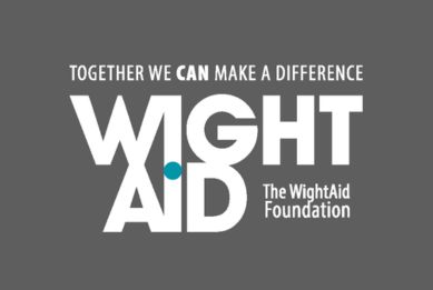 The WightAid Foundation logo on a grey background with the text “Together we can make a difference.”